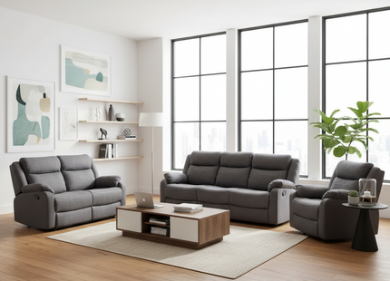 Jonas 3+2+1 Suite Dark Grey