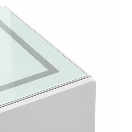 Luma - LED & Wireless Charger Cashmere Bedside Locker