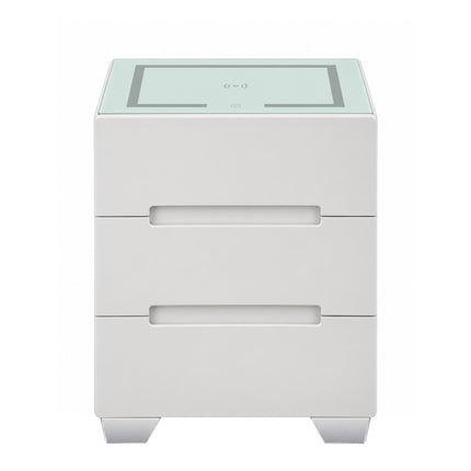 Luma - LED & Wireless Charger Cashmere Bedside Locker