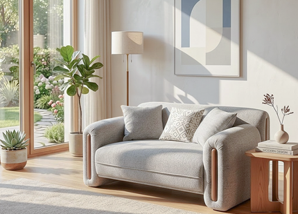 Magnum - Grey Fabric 2 Seater Sofa