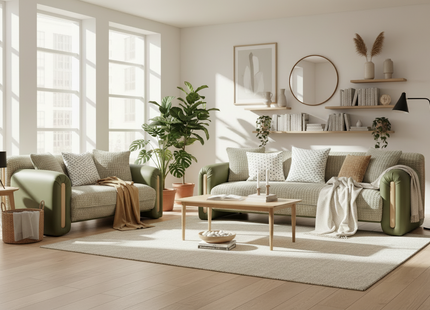 Magnum - 3+2 Green Fabric Suite