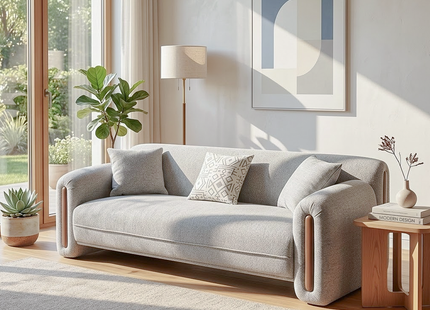 Magnum - Grey Fabric 3 Seater Sofa