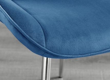 Maya - Navy Blue Velvet Chrome Leg Luxury Dining Chair