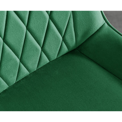 Maya - Green Velvet Chrome Leg Luxury Dining Chair