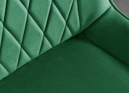 Kerry - Large Dark Oak Wood Effect Dining Table & Maya Green Velvet Dining Chairs