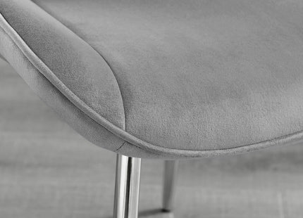 Maya - Grey Velvet Chrome Leg Luxury Dining Chair