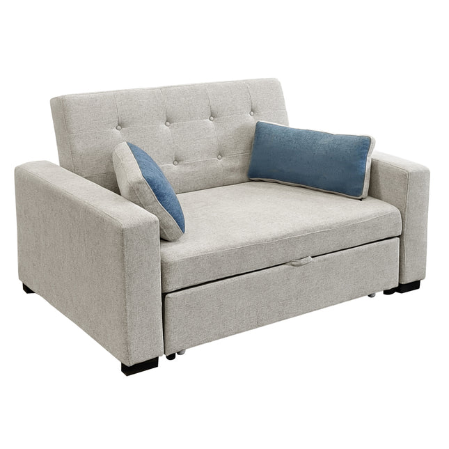 Metro - Light Grey Fabric Sofa Bed