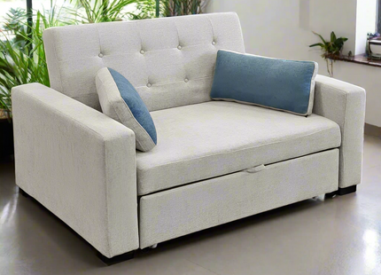 Metro - Light Grey Fabric Sofa Bed