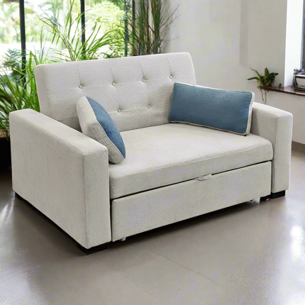 Metro - Light Grey Fabric Sofa Bed