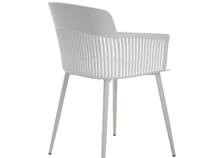 Zoe - White Plastic Dining Armchair