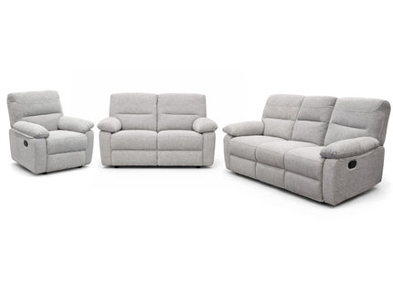 Milton - 3+2+1 Grey Fabric Reclining Suite