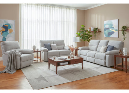 Milton - 3+2+1 Grey Fabric Reclining Suite