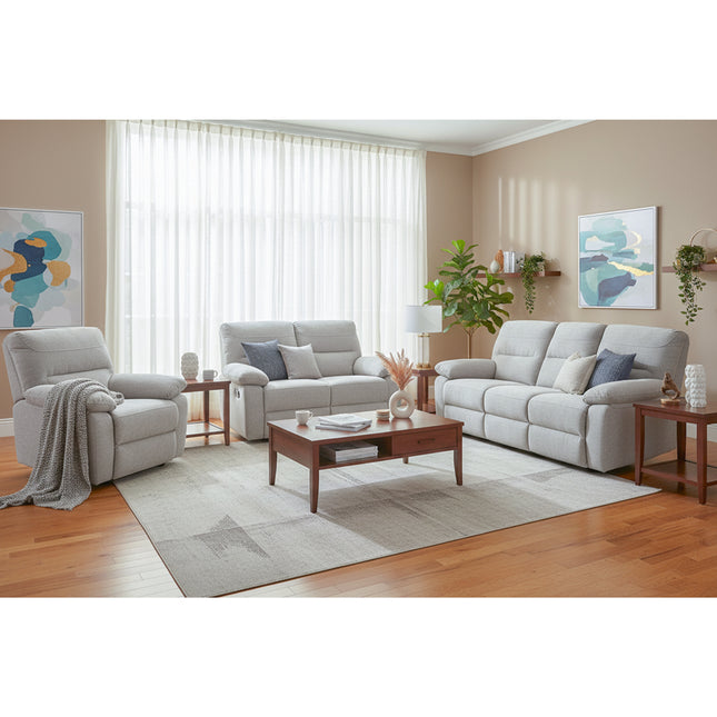 Milton - 3+2+1 Grey Fabric Reclining Suite