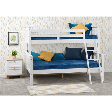 Neptune  - White Triple Bunk Bed & 2 Mattresses