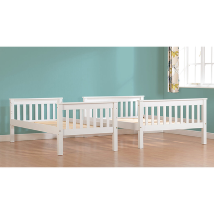 Neptune  - White Triple Bunk Bed & 2 Mattresses