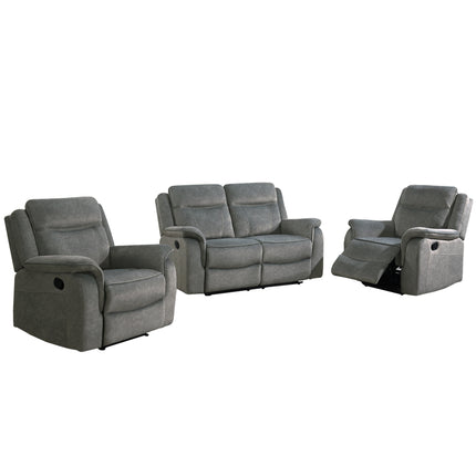 Newtown 2-1-1 Dark Grey Reclining Living Room Suite