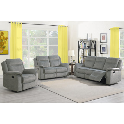 Newtown 3-2-1 Grey Reclining Living Room Suite