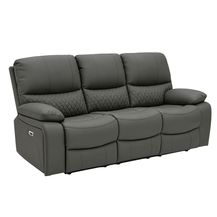 Nexus - 3+2 Charcoal Electric Recliner with Drinks Tray