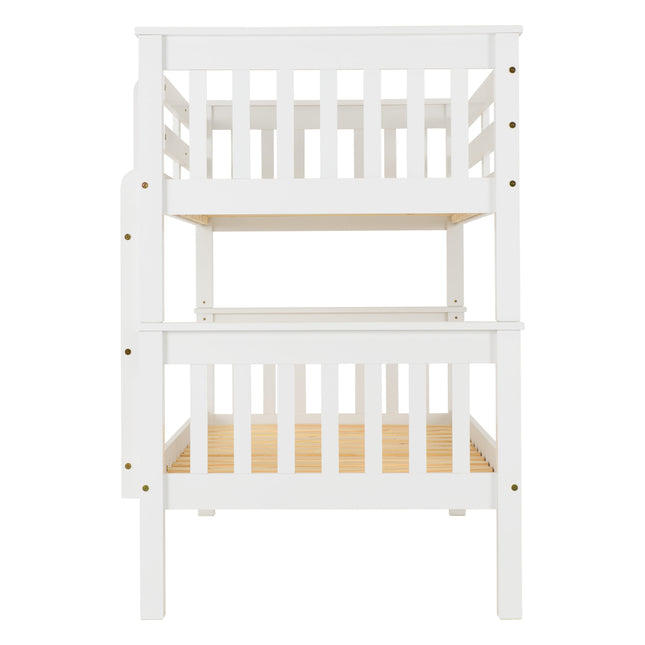 Oxford - White Single Bunk Bed & Mattresses