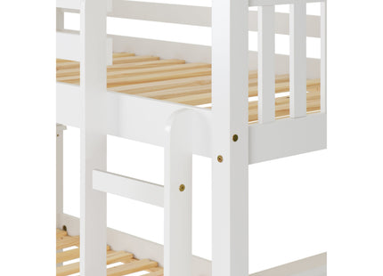 Oxford - White Single Bunk Bed & Mattresses