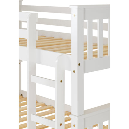 Oxford - White Single Bunk Bed & Mattresses