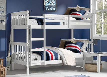 Oxford - White Single Bunk Bed & Mattresses