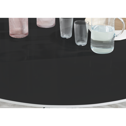 Palma - Black High Gloss Chrome Leg Table