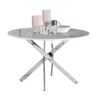 Palma - Glacier High Gloss Chrome Leg Table