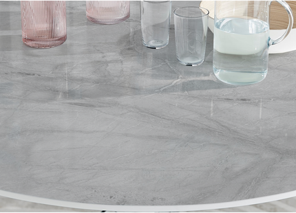 Palma - Glacier High Gloss Chrome Leg Table