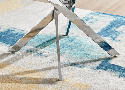 Palma - Glacier High Gloss Chrome Leg Table