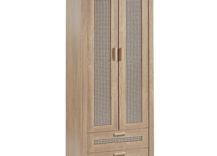 Parma -  Rattan Effect 2 Door Wardrobe