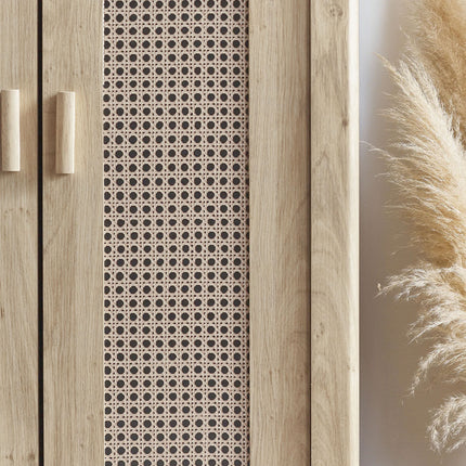Parma -  Rattan Effect 2 Door Wardrobe
