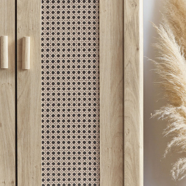 Parma -  Rattan Effect 2 Door Wardrobe
