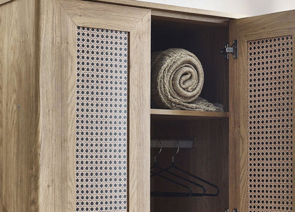 Parma -  Rattan Effect 2 Door Wardrobe