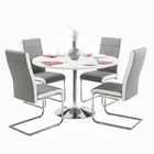 Pod White Dining Table & 4 Finbar Chairs