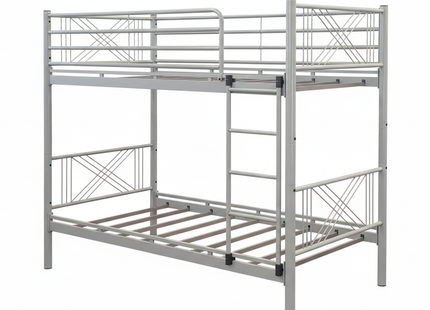 Ranza - Standard Grey Metal Bunk Bed Frame