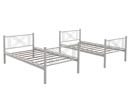 Ranza - Standard Grey Metal Bunk Bed Frame