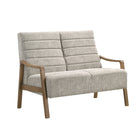 Roma - 2 Seater Beige Fabric Sofa