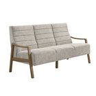 Roma - 3 Seater Beige Fabric Sofa