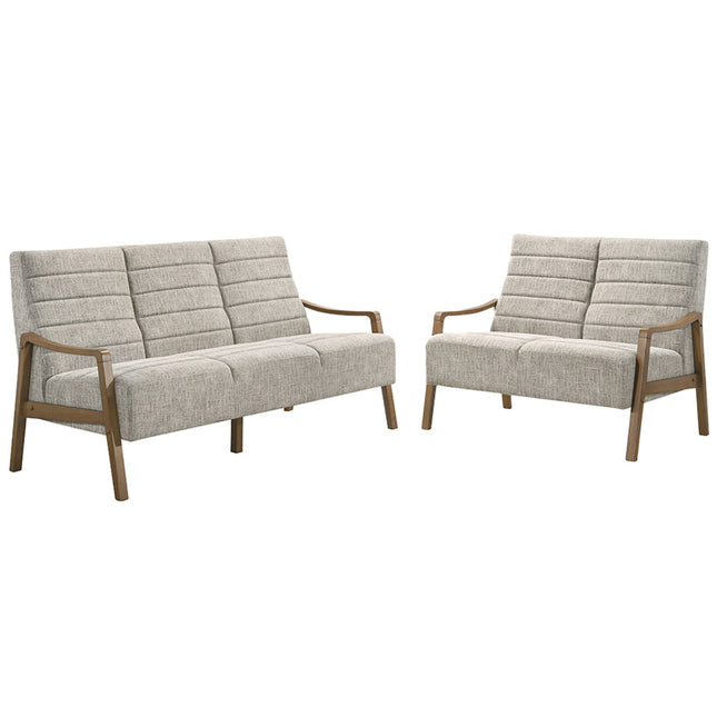 Roma - 3+2 Beige Fabric Suite