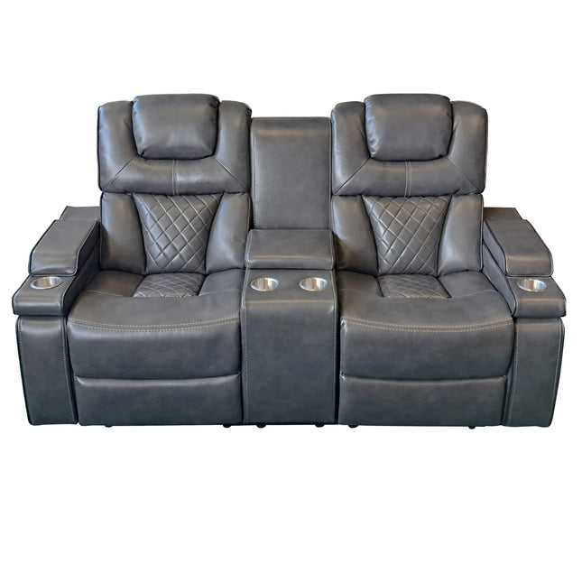 Roseline 3-2 Charcoal Reclining Suite with Console