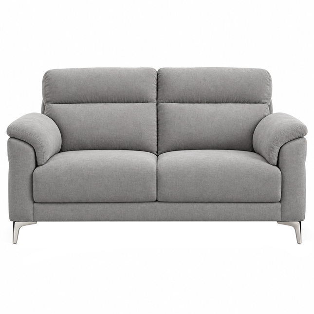 Roxanne -Light Grey Fabric 2 Seater Sofa