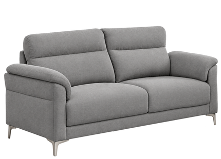 Roxanne - Light Grey Fabric 3 Seater Sofa
