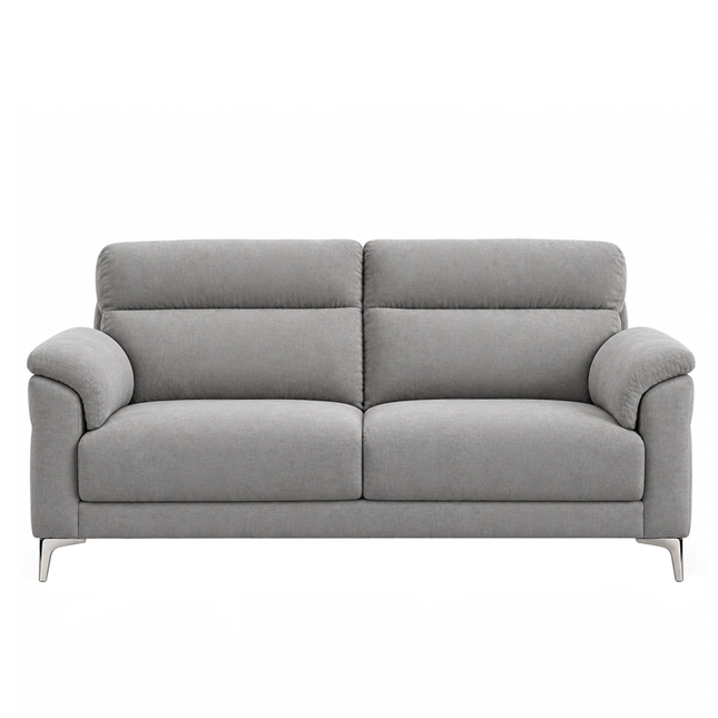 Roxanne - Light Grey Fabric 3 Seater Sofa
