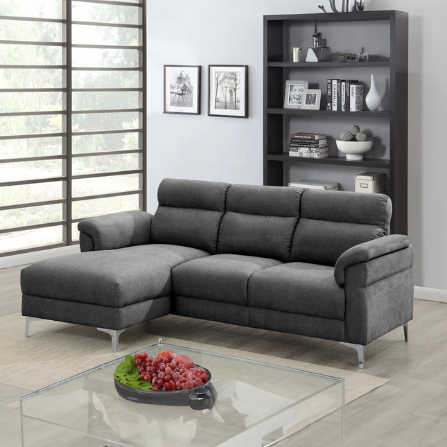 Roxanne -  Dark Grey Corner Sofa
