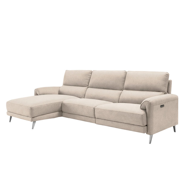 Saturn - Electric Beige Recliner Corner Sofa