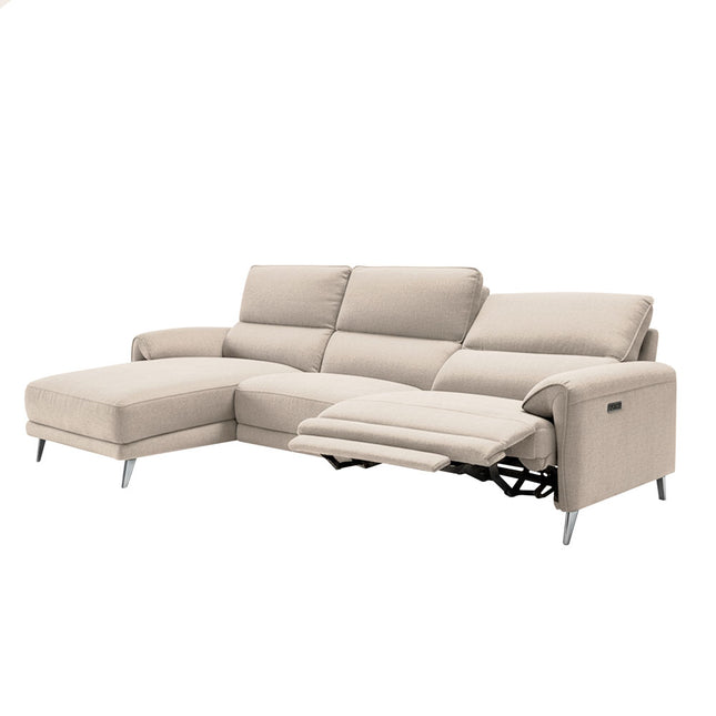 Saturn - Electric Beige Recliner Corner Sofa