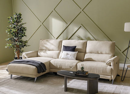 Saturn - Electric Beige Recliner Corner Sofa