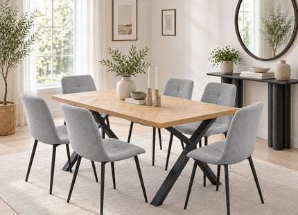 Sigrid - Contemporary Oak Dining Table & Helsinki Chairs