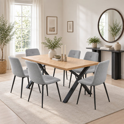 Sigrid - Contemporary Oak Dining Table & Helsinki Chairs